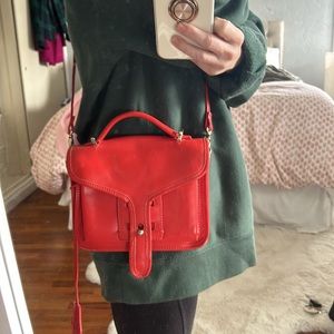 Red leather Opening Ceremony purse